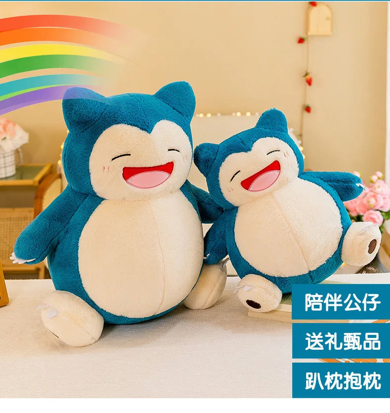 35cm Pokemon Snorlax Plush Toy Cute Sleeping Stuffed Animal Soft Kawaii Anime Doll Big Belly Hugging Pillow Christmas Gift Kids