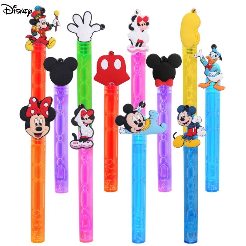 Disney theme mini bubble stick, cartoon character Mickey Minnie portable bubble stick, party decoration ornaments, holiday gifts
