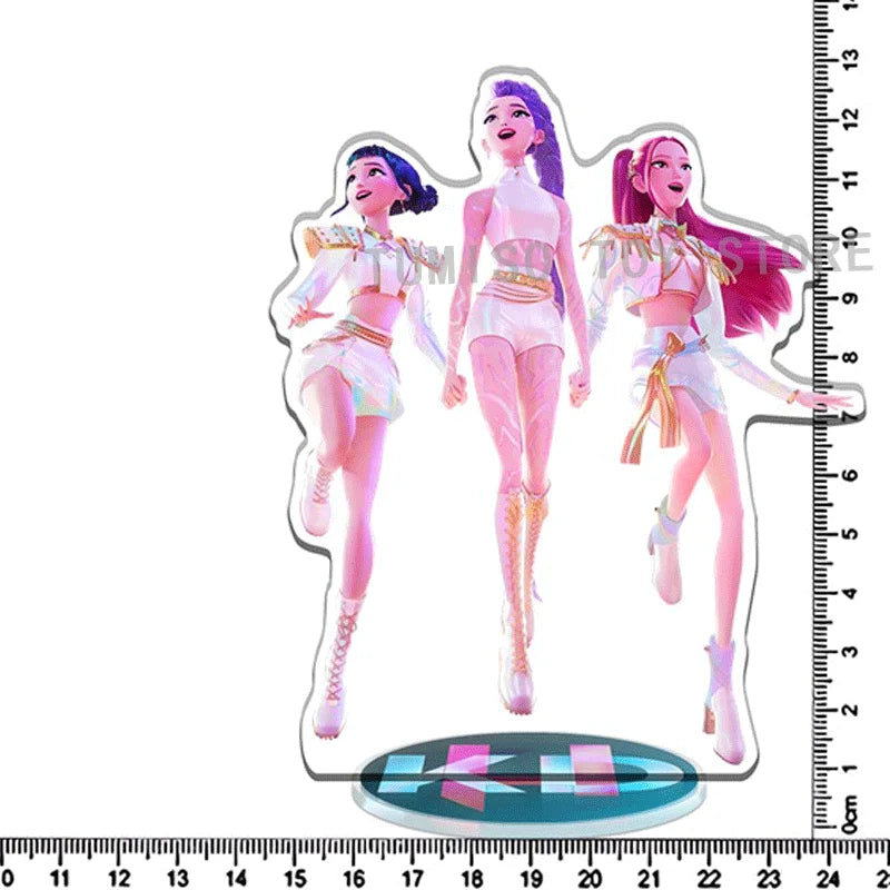 Anime KPop Demon Hunters Acrylic Stand Desktop Decor Cartoon Anime Figure Rumi Mira Zoey Sussy Dolls Fans Gift