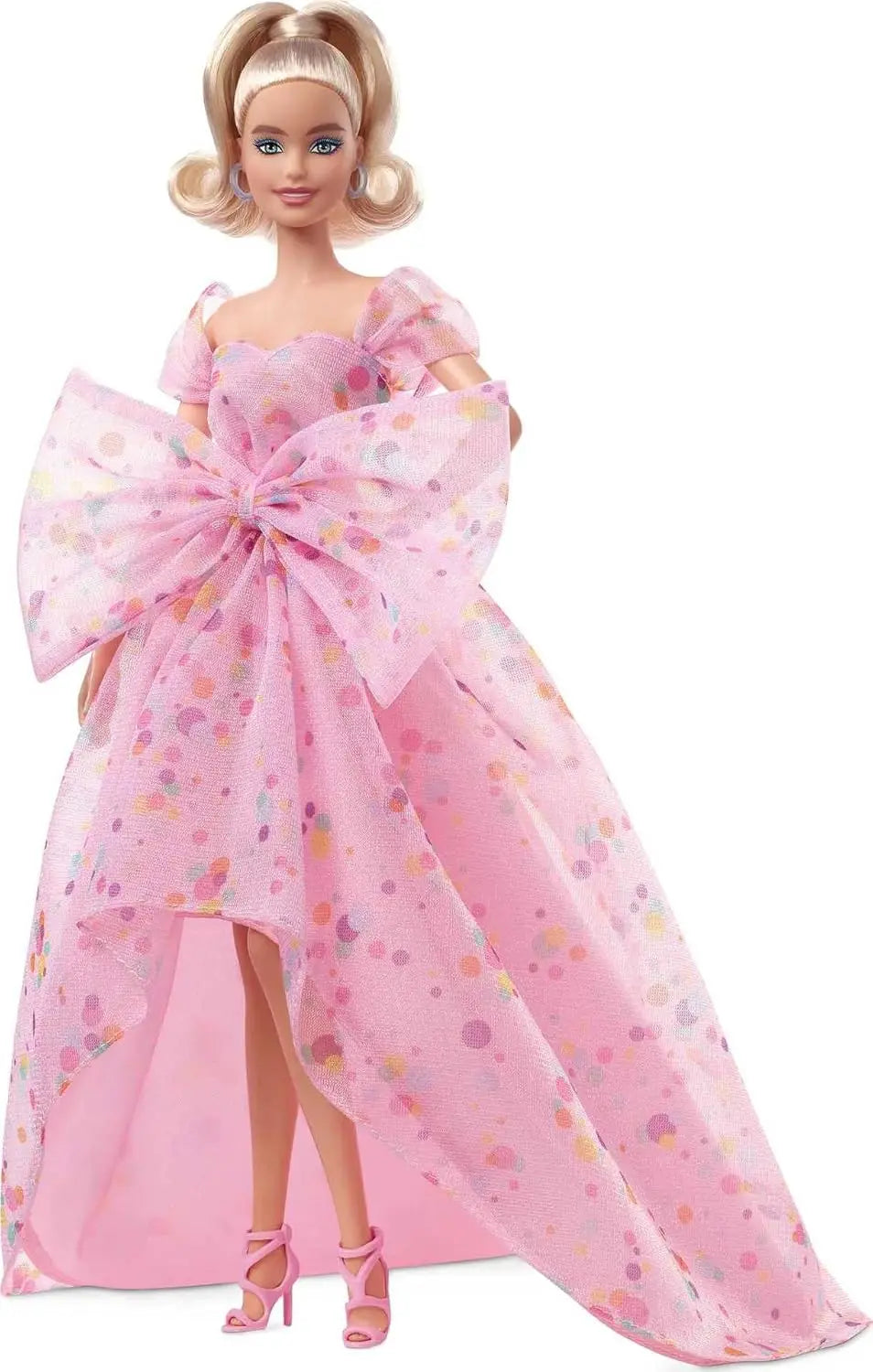 11.5in Original Barbie Signature Birthday Wishes Doll Blonde Wearing Pink Tulle Gown Shoes Accessories Girls Toy Gift Collection