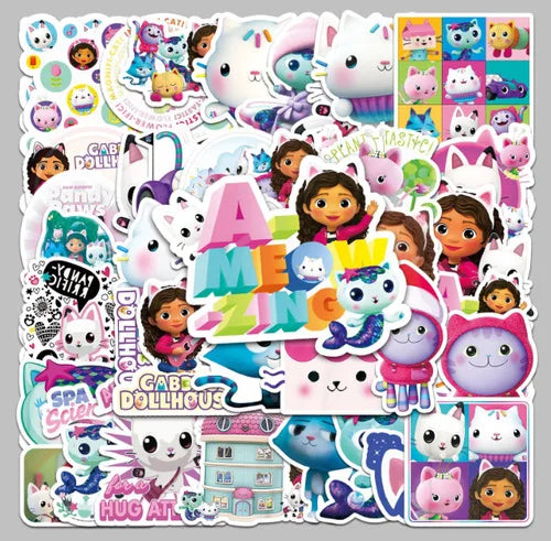 Gabby Dollhouse Cats Birthday Party Supplies Disposable Tableware Plates Cup Napkin Banner Tablecloth Cake Decoration Kids Gifts