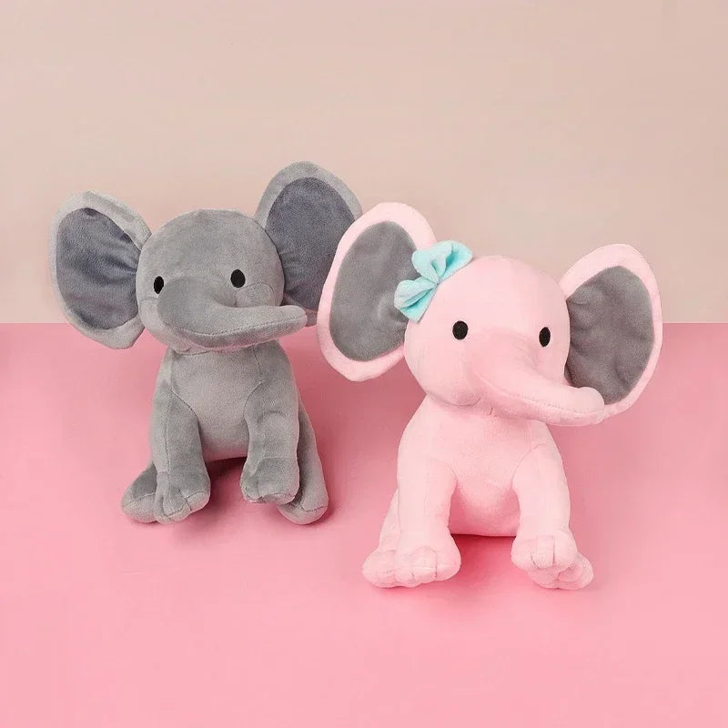 25cm Gray Elephant Stuffed Plush Toys Kawaii Animals Soft Sleeping Stuffed Pillow Doll Plushie for Baby Room Decorative Gifts