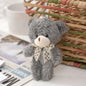 12cm Cute Cartoon Bear Plush Doll Toy Mini Bow Tie Bear Stuffed Animal Toy Kawaii Plush Keychain Bag Pendant Children