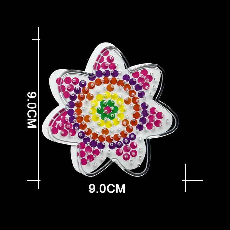 5mm Hama Beads Template with Color Paper Plastic Stencil Jigsaw Perler Puzzles Pixel Beads Diy Transparent Shape Puzzle Pegboard