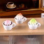 1Set 1:12 Dollhouse Miniature Cake Coffee Fork Tray Food Model Kitchen Decor Toy For Doll House Accessories Toy