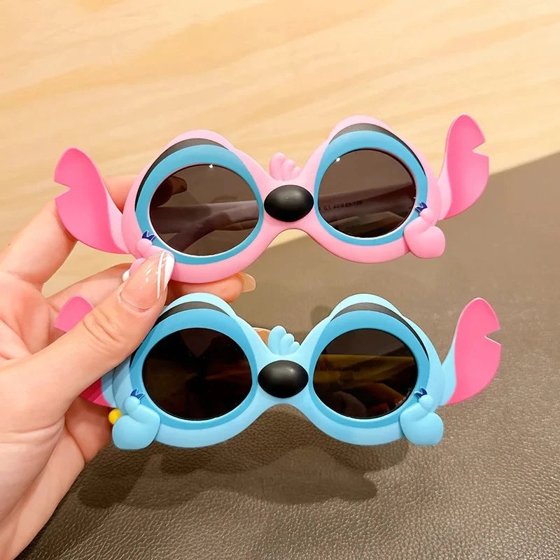 Disney Anime Lilo & Stitch Sunglasses Cute Cartoon Stitch Y2K Polarized Soft Sunglasses UV400 Anti-UVA UVB Outdoor Goggles Toy