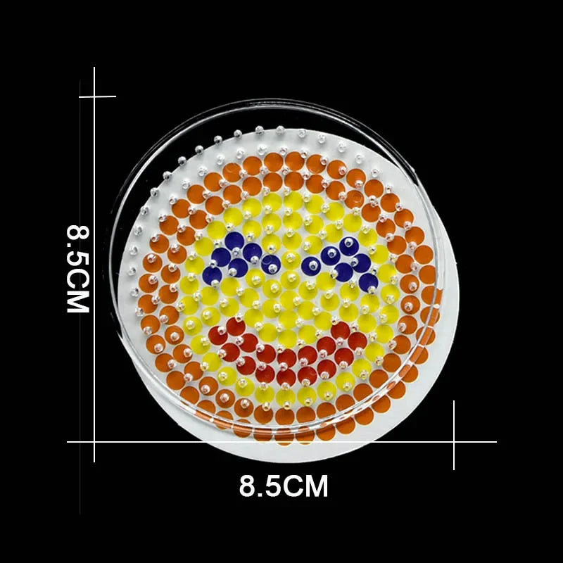 5mm Hama Beads Template with Color Paper Plastic Stencil Jigsaw Perler Puzzles Pixel Beads Diy Transparent Shape Puzzle Pegboard