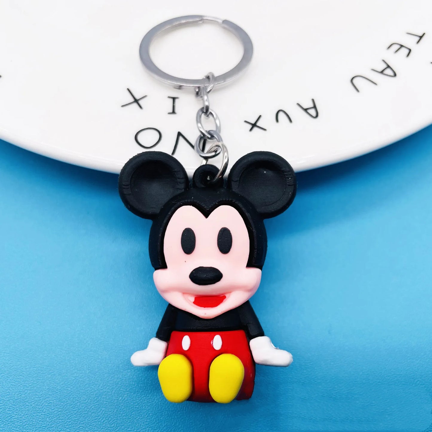 Anime Disney Keychain New Mickey Mouse Minnie Lilo & Stitch Doll Keyring Ornament Key Chain Car Pendant Kid Toys Gifts Wholesale