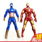 Brand new 18cm doll model Spider-Man figure, press-and-rotate Superman, Steve Rogers collectible, children's toy gift