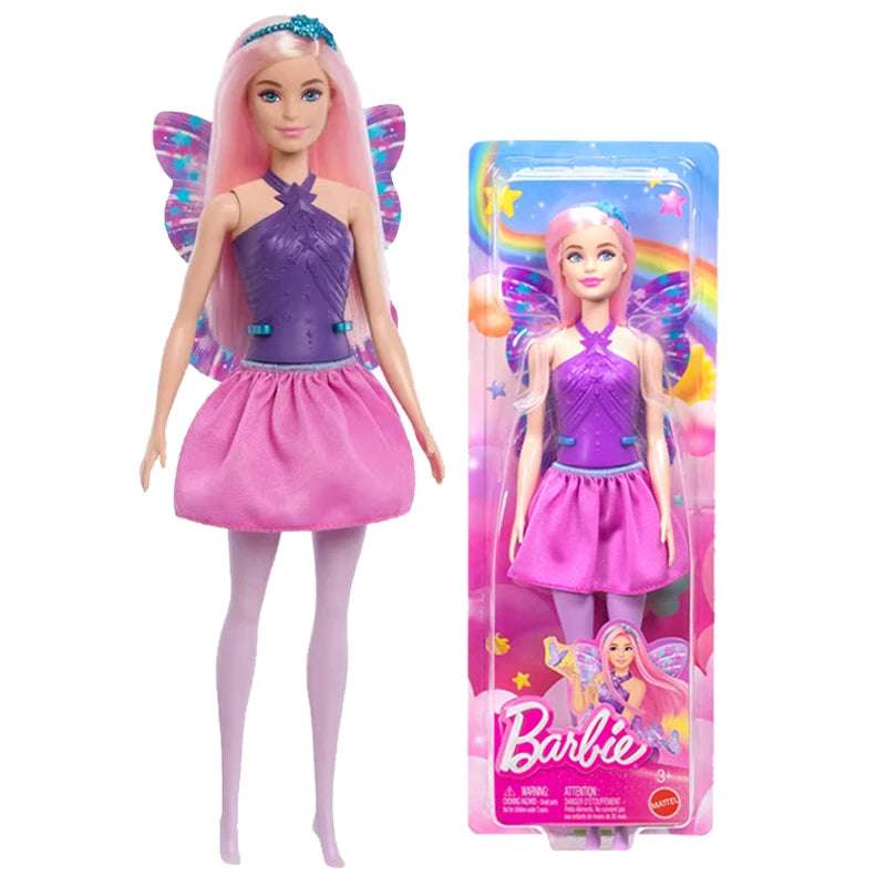 Genuine Barbie Fashionistas Doll Black Hair Leopard Print Dress Up Clothing Red Shoes Dream Princess Toys for Girls Accessories