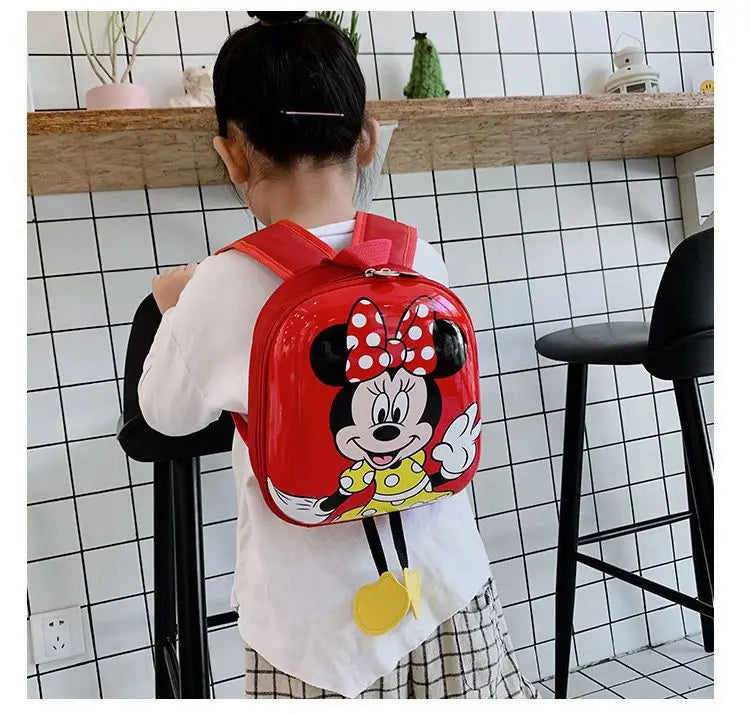 Disney Mickey Mouse Children's Kindergarten Backpack Boys Girls Baby Backpack Mini Cartoon Eggshell Backpack Kids Backpack