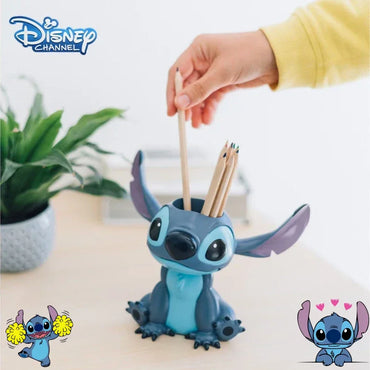 New Disney Stitch Creative Stationery Organizer Pen Holder Anime Stationery Storage Pot for Students Kids Gift Cute Practical