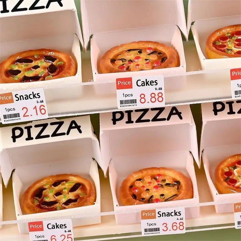 10 PCS Dollhouse Miniature Simulated Pizza Model Kitchen Food Accessories For Doll House Decor Kids Pretend Play Toys Gift