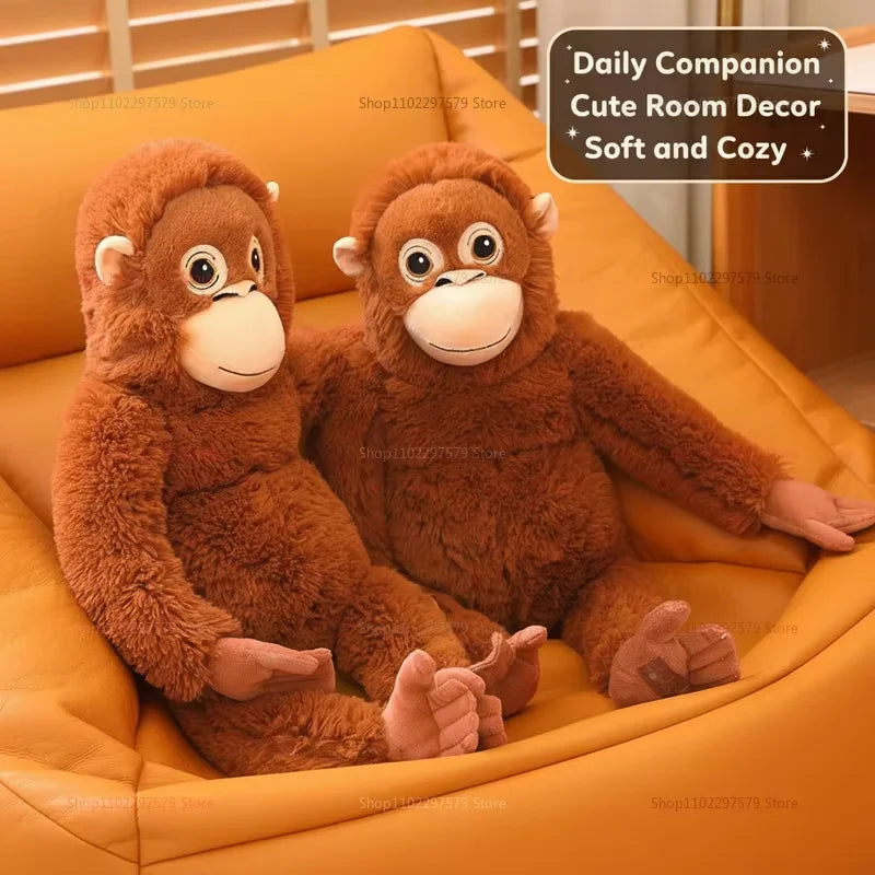 Cute 66cm Gorilla Plush Toy Soft Stuffed Chimpanzee Monkey Animal Bedroom Decor Gift for Kids Room Bed Decor Toys Plush Pillow