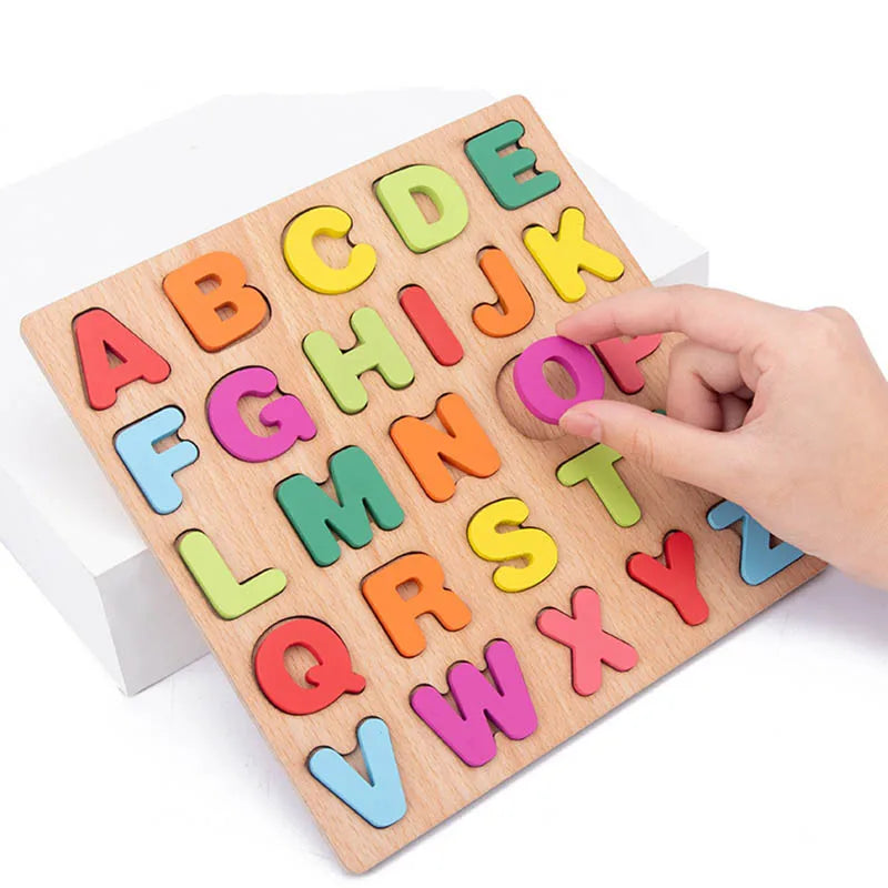 Baby Wooden Montessori Puzzle Child Game Wooden Puzzle 3D Cartoon Animal Puzzle Babies Toys Puzzles For Kids 1 2 3 Year Old