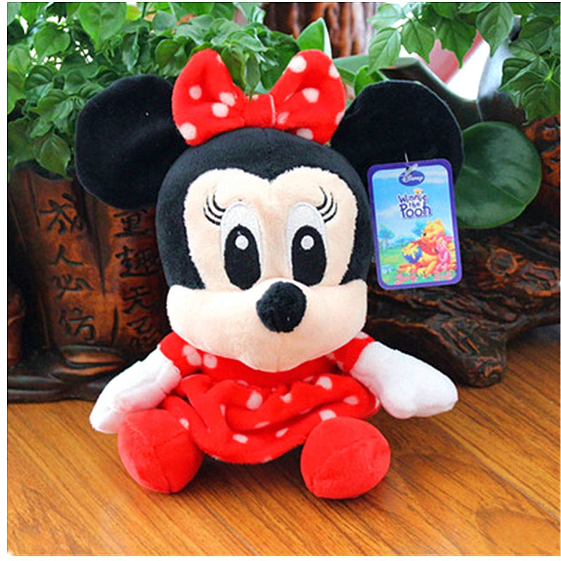 20cm Disney Animation Plush Doll Pooh Bear Mickey Mouse Minnie Tigger Cute Plush Animal Doll Piggy Pillow Toy Children’s Gift