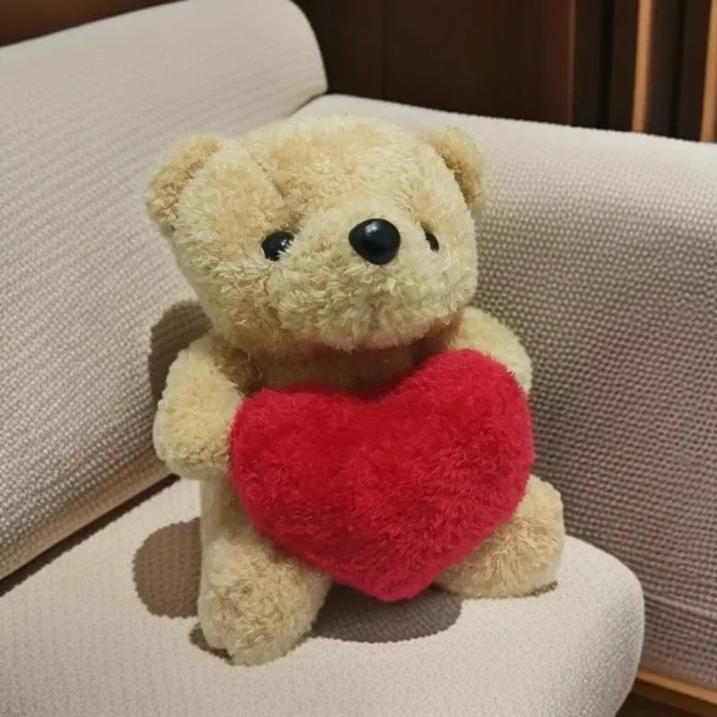 1-5PCS Valentine’s Day Bear Plush Toy Cute Heart-Hugging Stuffed Animal Doll Soft Love Bear Gift for Christmas  Anniversaries