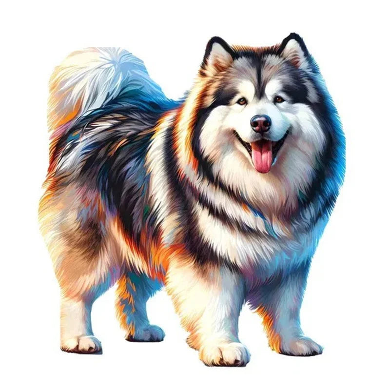 Dog Series Wooden Jigsaw Puzzles Art Unique Animal Shaped Puzzle Diy Leisure Game for Adults Kids Family Home Decor