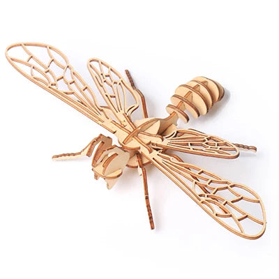 3D Wooden Puzzle Toys Insect Animal Skeleton Assembly Model Puzzle Games DIY Wooden Crafts STEM Toys for Kids Adults Teens