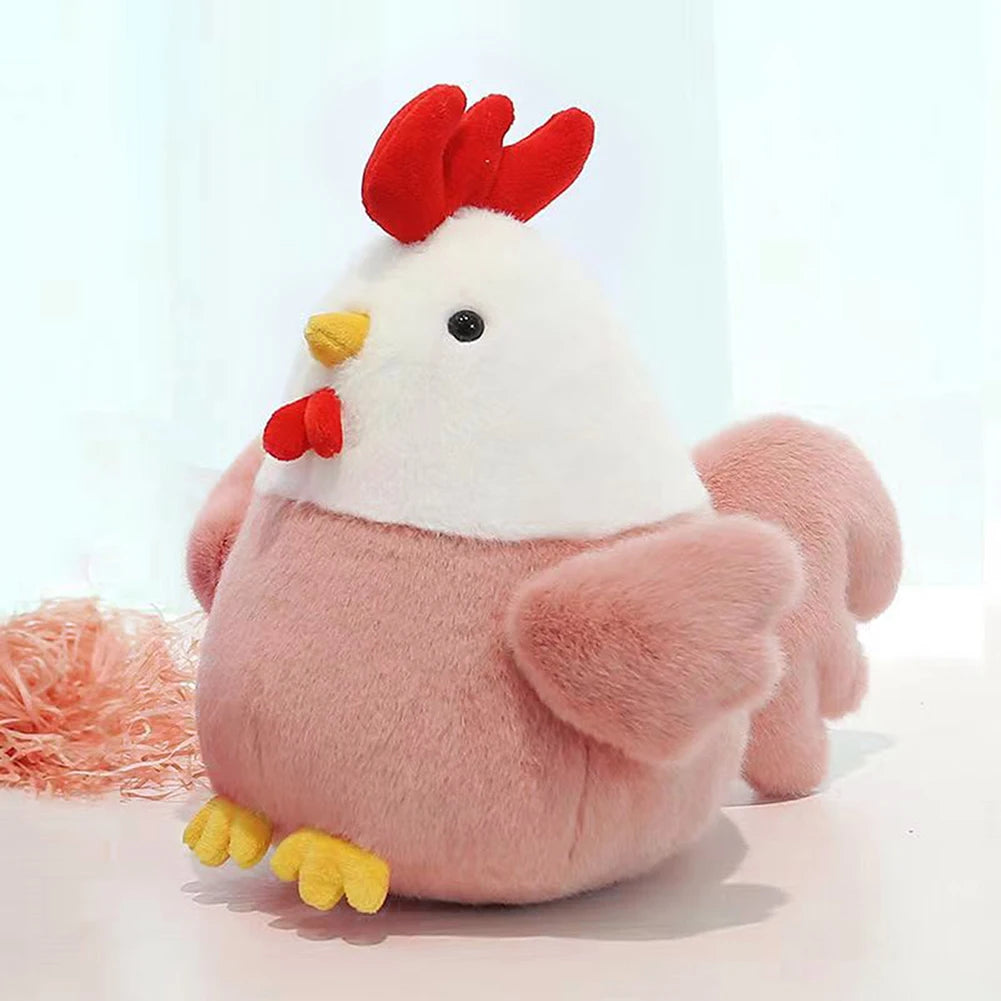 Chicken Plush Toy Soft Fluffy Chicken Stuffed Animal Super Soft Hugging Cuddly Doll Pillow For Room Decor Present For Friends