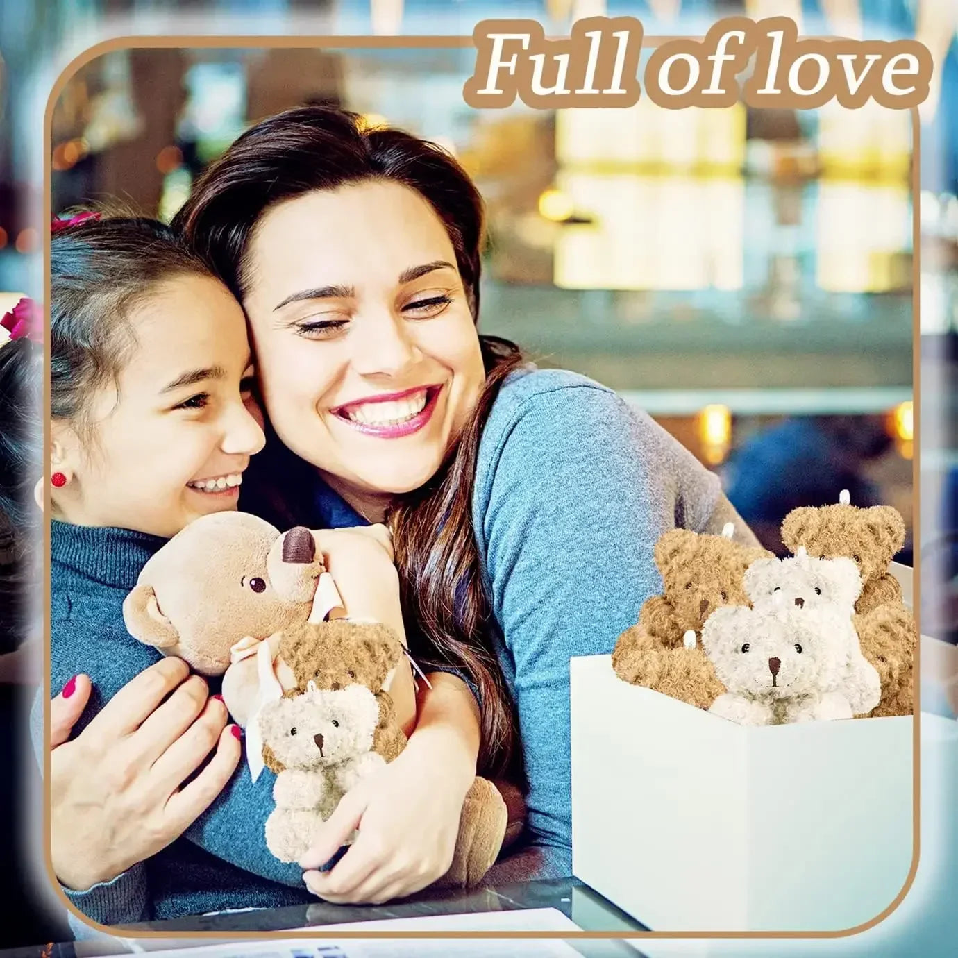 10-100Pcs Plush Mini Teddy Bear 4Inch Stuffed Animals Tiny Bears Mini Bear Soft Bear Doll for Party Favor DIY