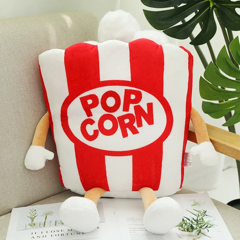 Chips Chicken Leg Fries Food Pillow Pizza Snack Plush Toy Bed Soft Doll Cusion Creactive Valentine's Day Birthday Gift Plushie