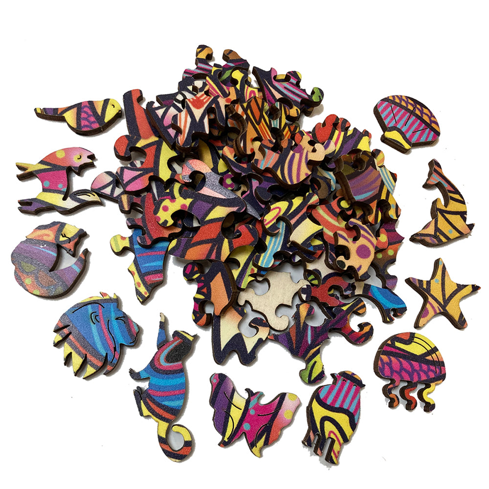 Adult and Children's Animal Wooden Puzzle Refined Bird Figure A3 A4 A5 3D Wooden Crafts Circular Festival Gift Children's Toys