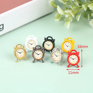 1Pc 1:12 Dollhouse Miniature Alarm Clock Model Doll Home Room Decoration Toy