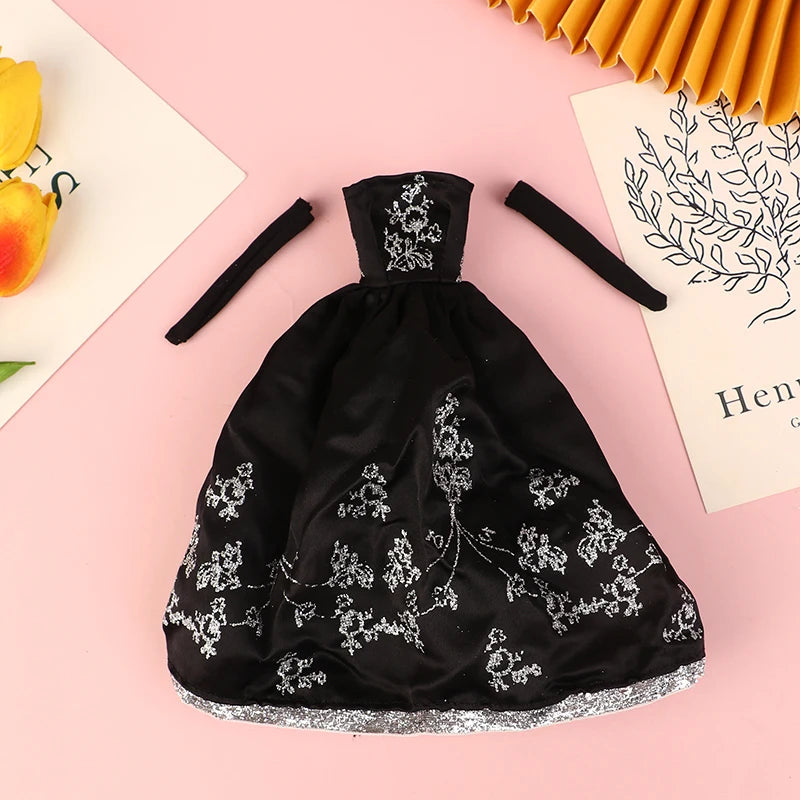 Doll Clothes Princess Dress Banquet Party Beautiful Dress Embroidery Tulle Dress For 11inch Doll