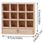 1Pcs Dollhouse Miniature Bookcase Storage Rack Mini Wood Cherry Display Shelf Cabinet Cupboard Doll House Furniture Model Toys