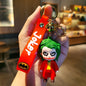 Anime Cartoon Marvel Batman Joker Image Doll Keychain Cute Halloween Series Key Ring Pendant Ornaments Jewelry Gifts for Friends