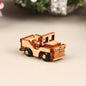 1PC Dollhouse Mini Wooden Car And Train Assembly Accessories Small Ornaments Micro Landscape For Doll House Decor Kids Toys
