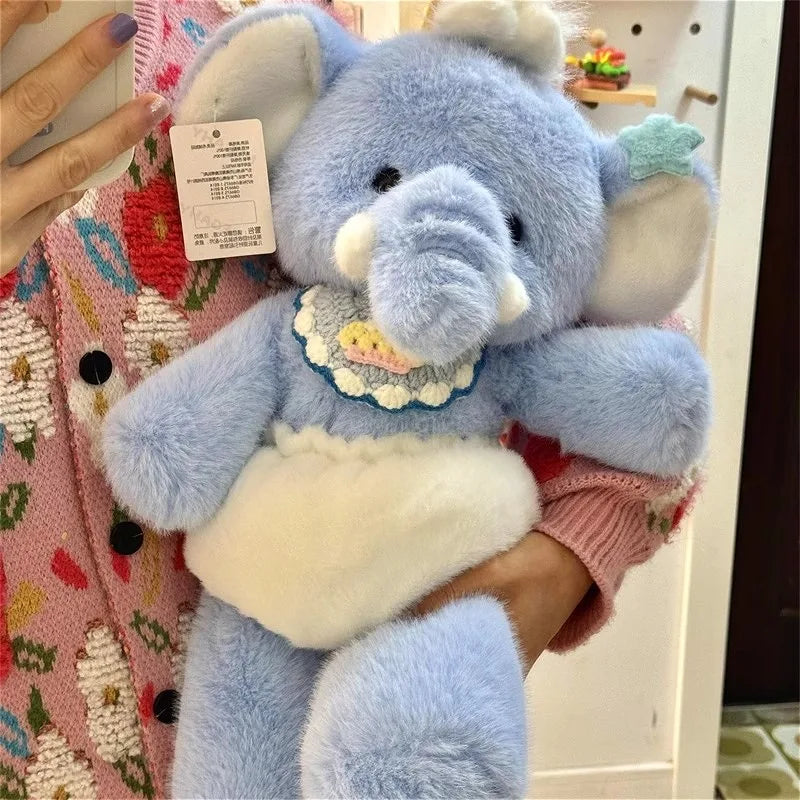 35/45cm Kawaii Cute Elephant Baby Wear Paper Diaper Plush Toys Animal Doll Soft Comfy Fluffy Plushies Soothing Baby Appease Doll