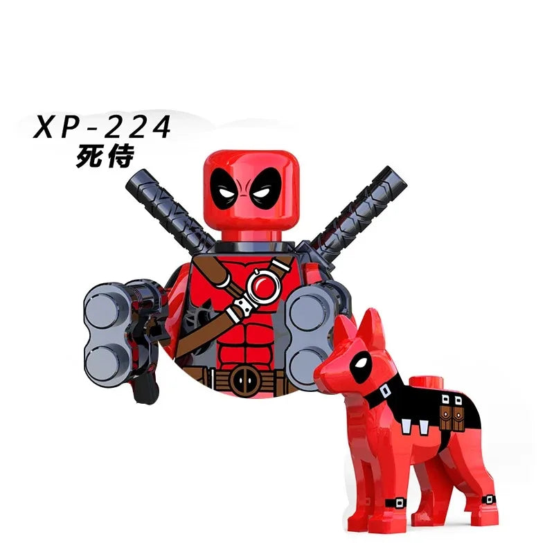 Blind Box Mini Building Blocks TV6205 Figures Big Goblin Spiderman Iron Man Venom Captain Hawk Deadpool Armor Christmas Gift Toy