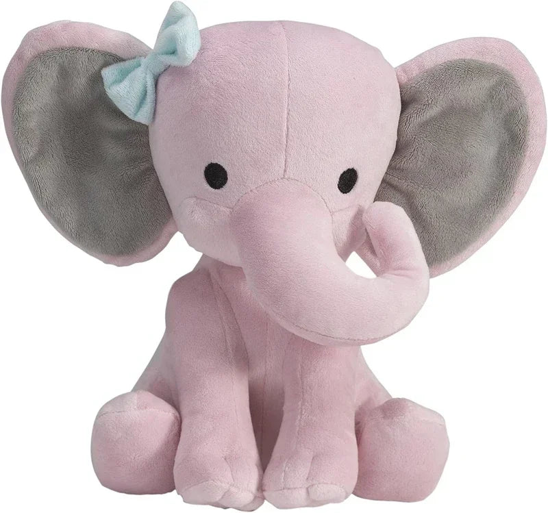 25cm Gray Elephant Stuffed Plush Toys Kawaii Animals Soft Sleeping Stuffed Pillow Doll Plushie for Baby Room Decorative Gifts