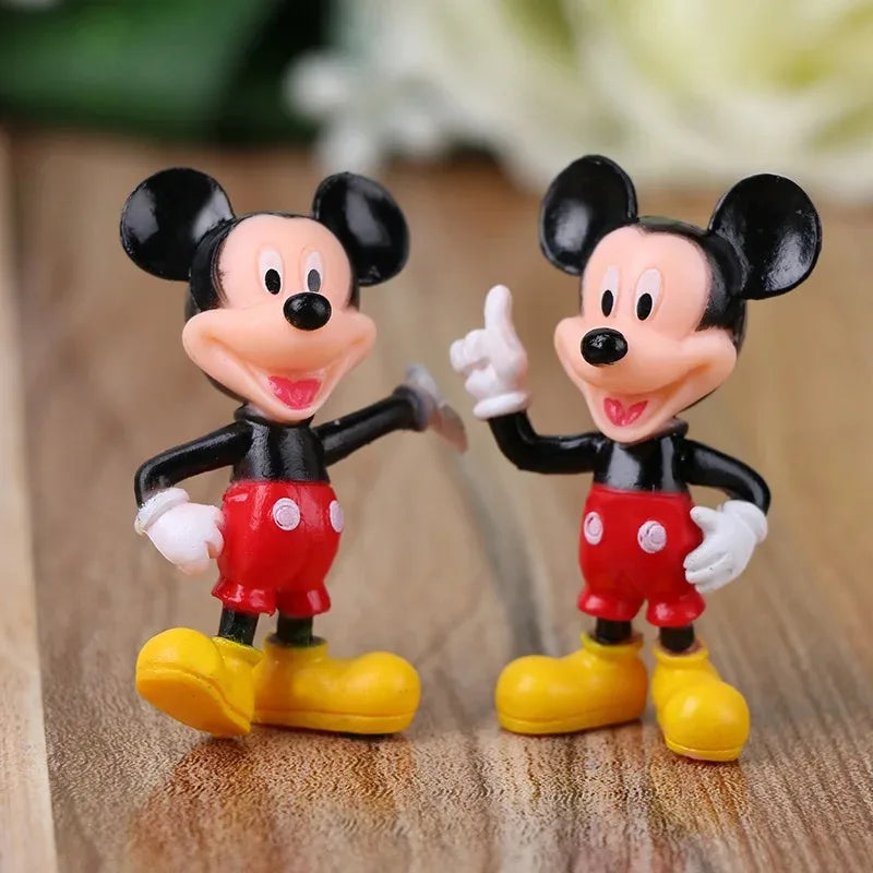 6Pcs/Set Disney GK Mickey Mouse Minnie Goofy Plut Donald Duck Daisy Anime Character PVC Model Toy Collection Ornaments Xmas Gift