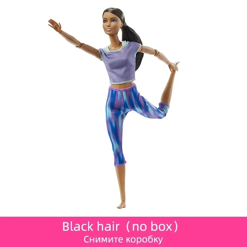 100% Original Barbie Made To Move 22 Joints Yoga Dolls for Girl Articulated Moving Joints  Kids Toys Birthday Christmas Gifts