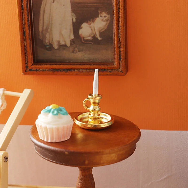 1:12 Dollhouse Miniature Candle Holder Candlesticks Model Home Decor Kids Pretend Play Toy Doll House Accessories