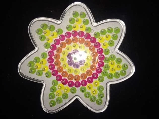5mm Hama Beads Template with Color Paper Plastic Stencil Jigsaw Perler Puzzles Pixel Beads Diy Transparent Shape Puzzle Pegboard
