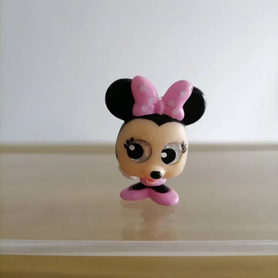 Disney Doorables Action Figures Mickey Minnie Forky Desktop Decoratoion Kawaii Big Eyed Doll Cartoon Model Toys Kids Gifts