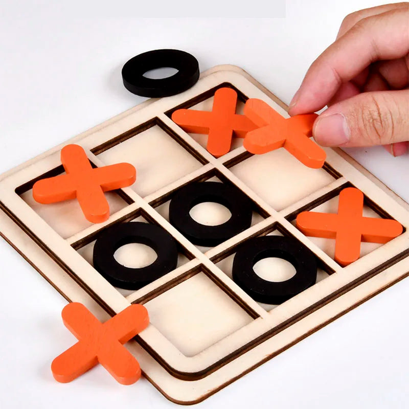 Montessori Wooden Toy Mini Chess Game Interaction Puzzle Brain Logical Training Learing Early Educational Toys For Children Kids
