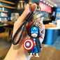 Classic SpiderMan Keychain Pendant Disney Marvel Amazing Inverted Silk Stereo Doll Car Hanging Decor Keychain Birthday Gift Toys
