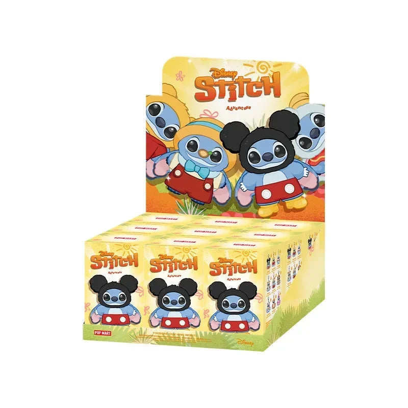 POP MART Disney Stitch Adventure Series Vinyl Plush Trendy Blind Random Box Toys Mystery Box Guess Bag Action Figure Gift