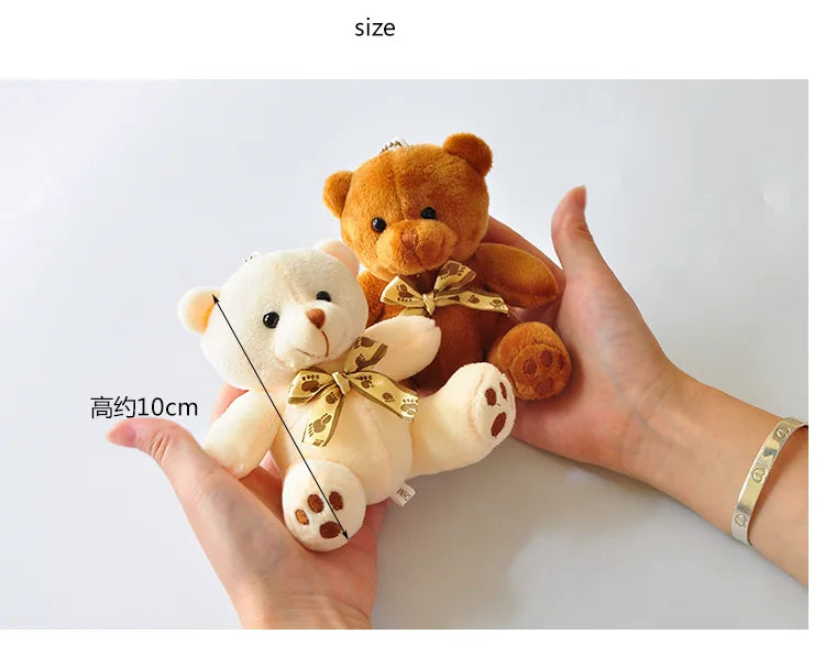 1Pcs Candy Bear Little Teddy Bear Plush Toy Cute10cm Cartoon Stuffed Soft Plush Doll Toy Children's Decorative Birthday Gifts
