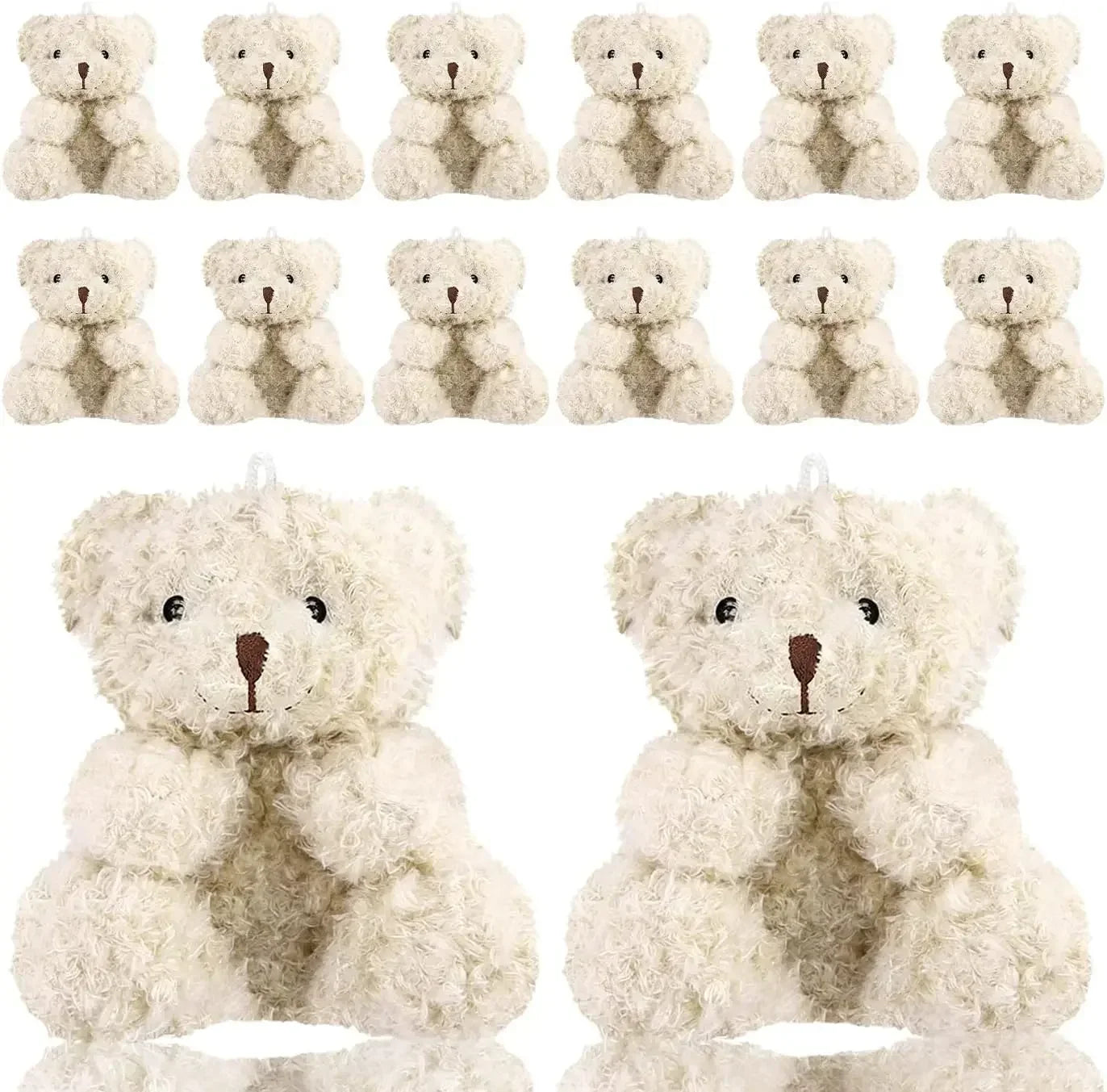 10-100Pcs Plush Mini Teddy Bear 4Inch Stuffed Animals Tiny Bears Mini Bear Soft Bear Doll for Party Favor DIY
