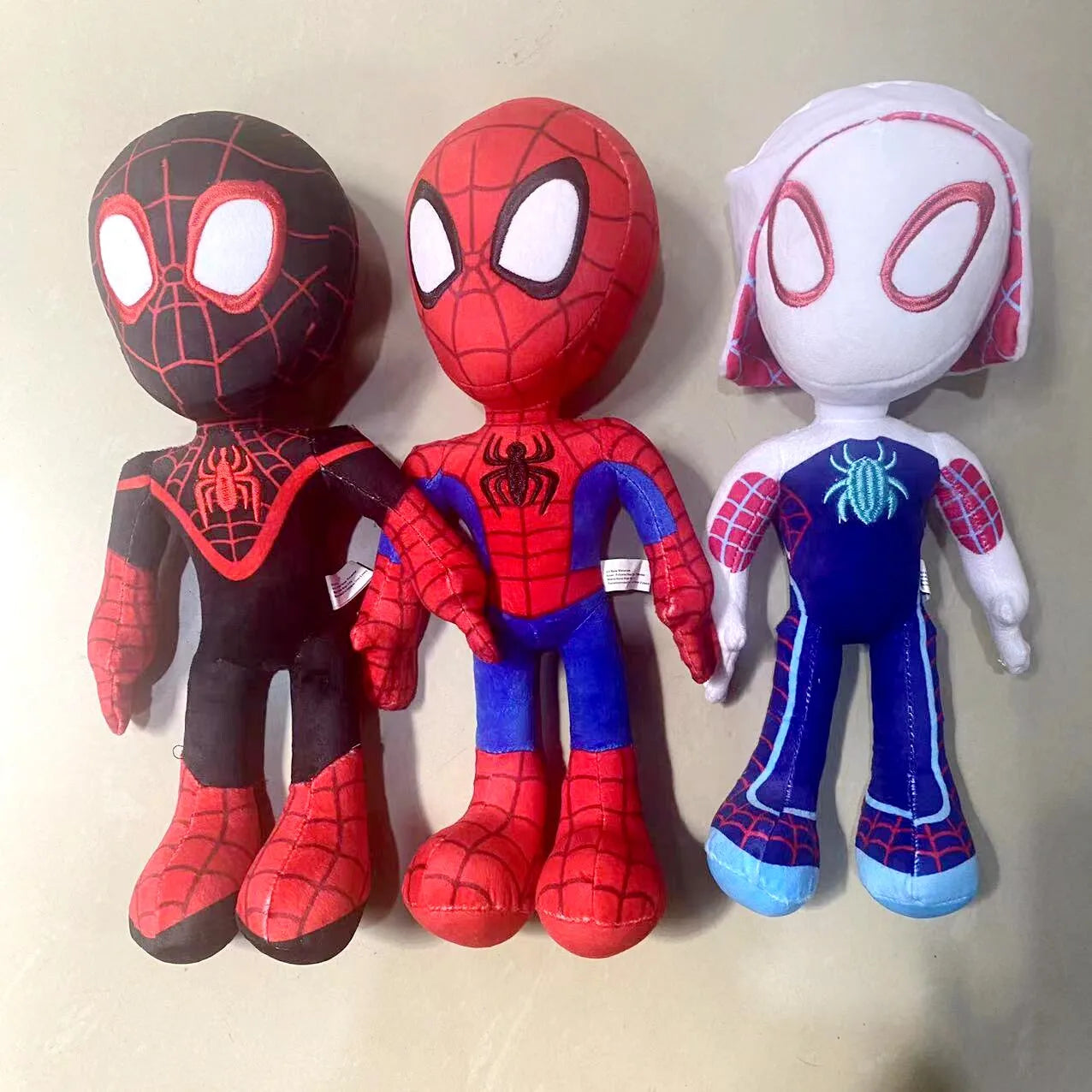 Classic Q Version Spider Plush Toy Anime Doll Marvel Super Hero Stuffed Figure Soft Cuddly Toy for Boys Girls Easter