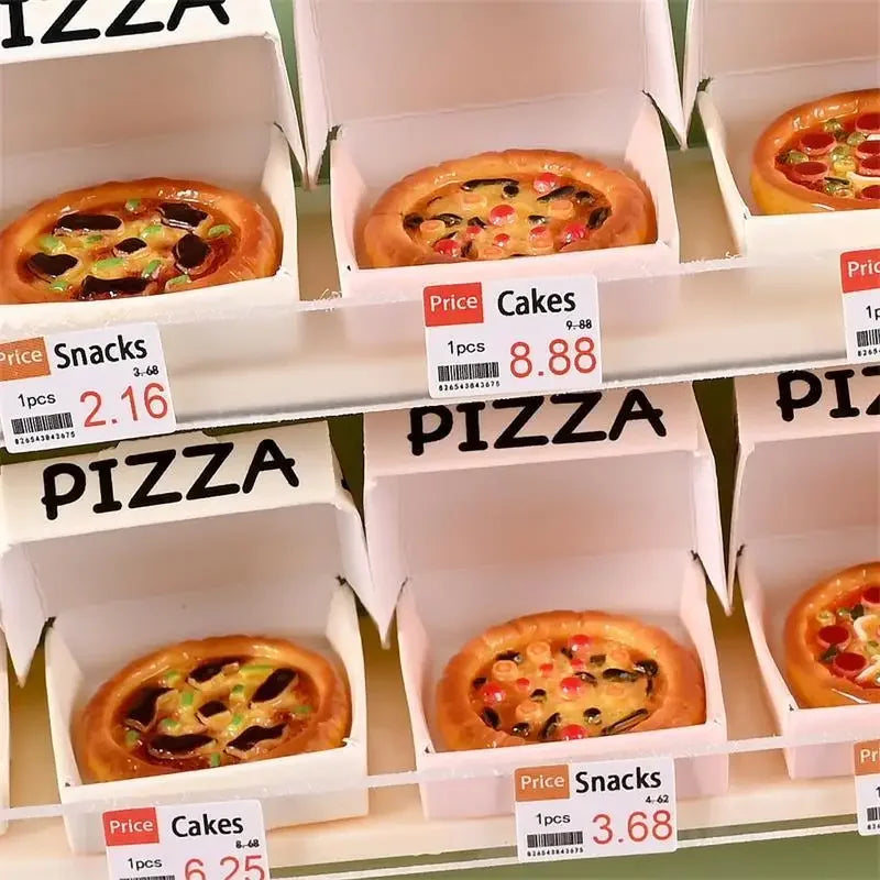 10 PCS Dollhouse Miniature Simulated Pizza Model Kitchen Food Accessories For Doll House Decor Kids Pretend Play Toys Gift