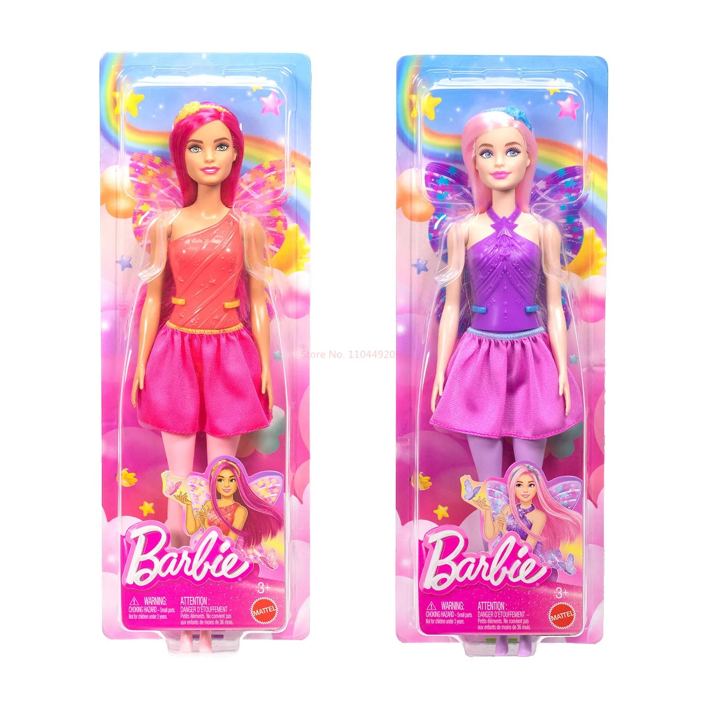 New Barbie Dreamtopia Nebula Fairy Doll With Magic Wings Fancy Dress Up Outfit Girls Pretend Play Toy New Year Gift For Girls