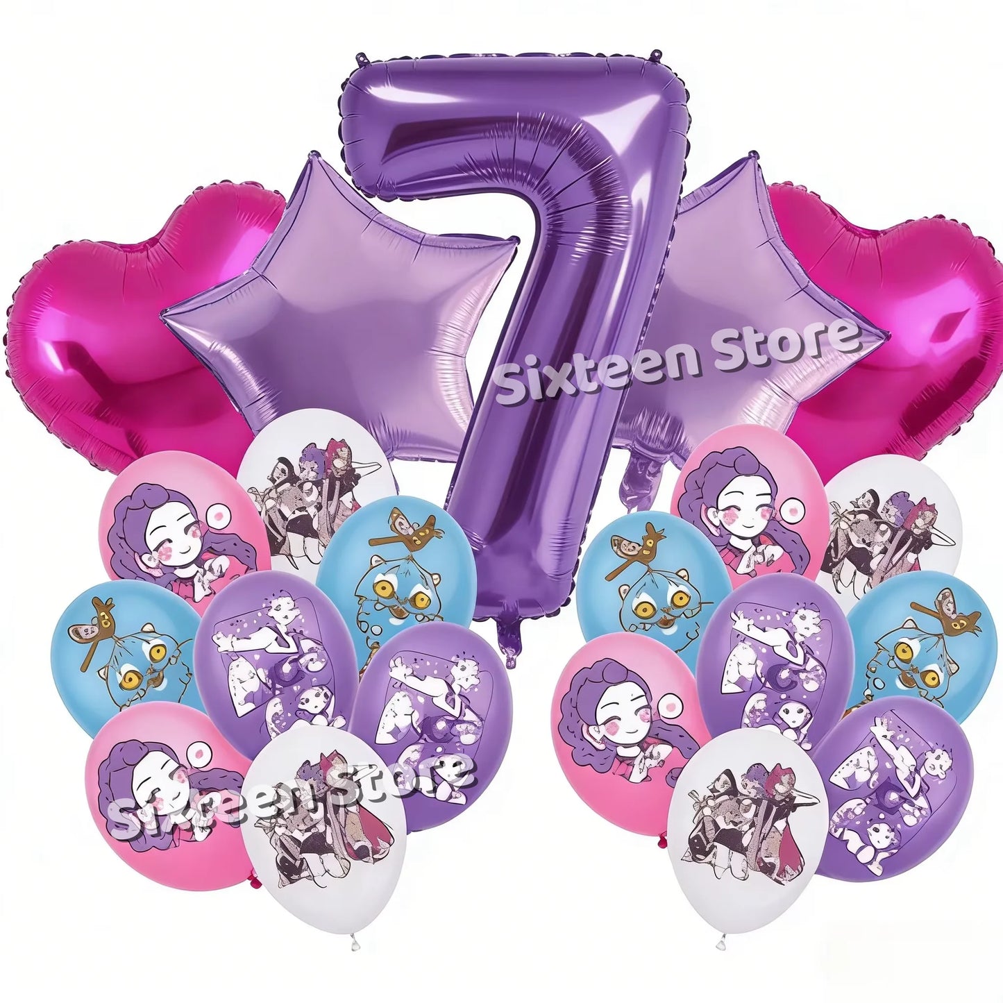 Demones Hunt Cartoon Anime Party Supplies Cutlery Set with Warrior Banner Plate Cake Topper K--Pop Cup for Birthday Party supply