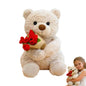 New Hot Sale Teddy Bear with Roses Plush Toy Soft Bear Stuffed Doll Romantic Gift for Lover Home Decor Girls Birthday Gift